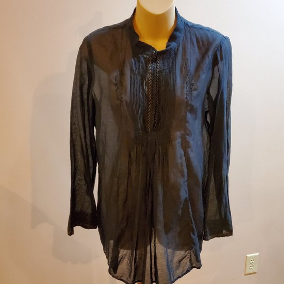 NWT Pete and Greta sheer black top small L13 - Picture 1 of 8